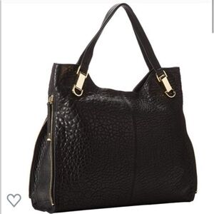 Vince Camuto Black Textured Hobo Bag